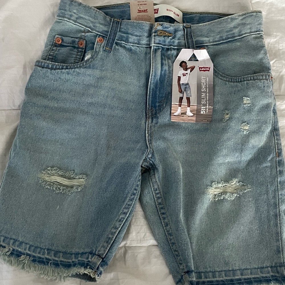 Boys size 12 Levi jean shorts